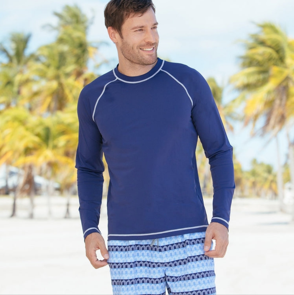 Cabana Life Men’s Rashguard Swim Shirt XXL NWT